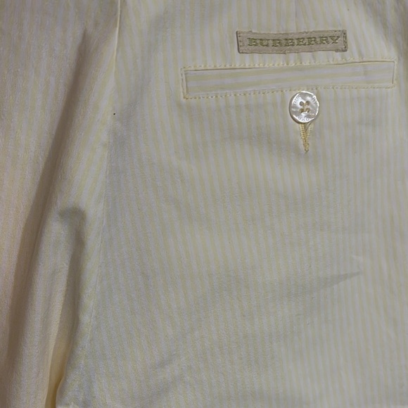 Burberry Golf Yellow White Striped Wide Leg Pants Size 4 - Picture 10 of 11